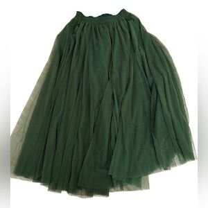 Source Unknown Deep Green A-Line Skirt